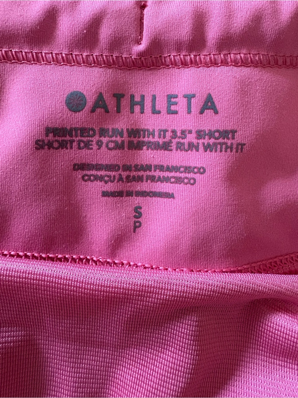 Athleta Run With It 3.5” Running Shorts Pink Floral Print Size Small - Picture 3 of 4